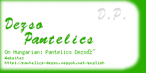 dezso pantelics business card